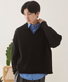 WEGO スキッパーニットポロ