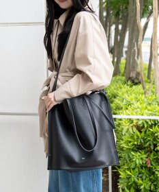 blancle シュリンクレザー ガゼット2wayトートバッグ