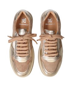 INTER-CHAUSSURES 【QUSHELI】異素材コンビレースアップスニーカー