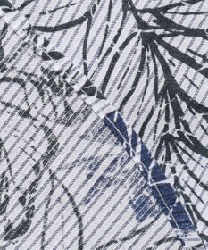 JOSEPH ABBOUD 【サスティナブルな麻混】コットンリヨセルリネンリーフプリント 半袖シャツ