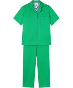 une nana cool 【綿100%】60/2 やわらか天竺 半袖開襟パジャマ MADE WITH LIBERTY FABRIC