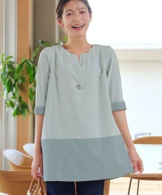 Tiaclasse L 【新色追加】バイカラーチュニック