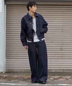 WEGO 【ユニセックス着用ITEM】カバーフィットフラップデニムパンツ