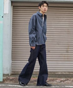WEGO 【ユニセックス着用ITEM】カバーフィットフラップデニムパンツ