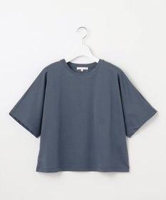 自由区 L 【洗える】ハイカウントクロップド丈 カットソー