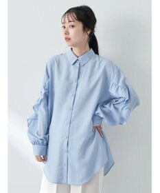 earth music&ecology フリルスリーブシャツ