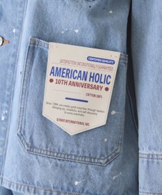 AMERICAN HOLIC ペイントデニムカバーオールジャケット