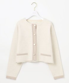 ANY SIS バイカラーラメニット カーディガン