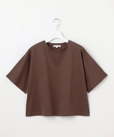 自由区 【洗える】ハイカウントクロップド丈 カットソー