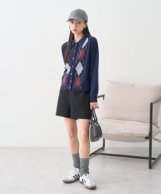 earth music&ecology バックレースアップショートパンツ