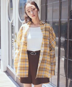 earth music&ecology ベルト付きタブデザインショートパンツ