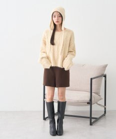 earth music&ecology バックレースアップショートパンツ