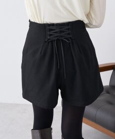 earth music&ecology バックレースアップショートパンツ