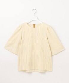 自由区 【洗える】リヨセルコットンストライプ カットソー