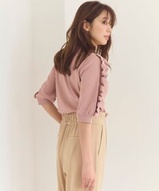 Feroux 【洗える】フリルスリーブニット