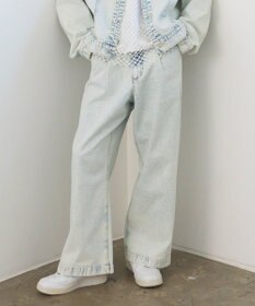 CRAFT STANDARD BOUTIQUE ハイブリーチケミカル加工デニムワイドパンツ