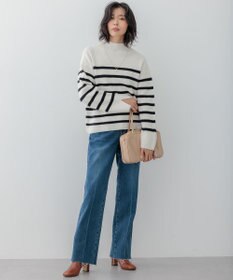 23区 S 【Oggi2月号掲載/洗える】ウールカシミヤ ボーダー ニット