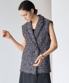 23区 L 【GOLD LABEL】CAMPOREバイカラーツイード ジレ