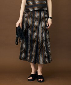自由区 マルチストライプジャカード スカート