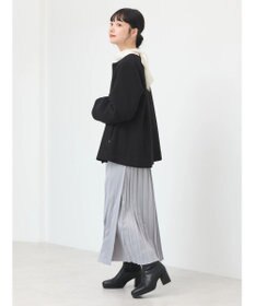 earth music&ecology サテンプリーツスカート