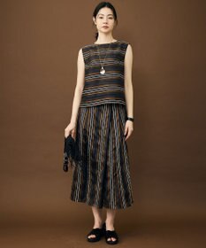 自由区 マルチストライプジャカード スカート