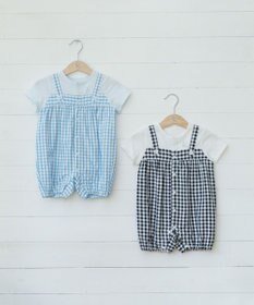 組曲 KIDS 【70㎝】ギンガム ロンパース