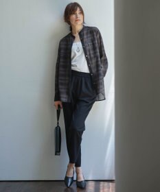 ICB 【UVカット・洗える】ウール2WAYストレッチ ドロストパンツ