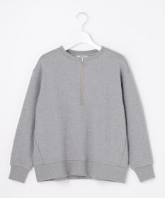 J.PRESS LADIES L 裏毛 ハーフジップ プルオーバー