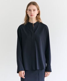 BEIGE， 【セットアップ対応】SPHENE / スタンドカラープルオーバーブラウス Navy