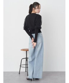 earth music&ecology チュールドッキングニットプルオーバー