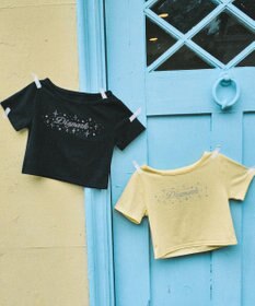WEGO ロゴスタッズクロップドT