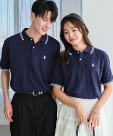 WEGO 【ユニセックス着用ITEM/SMLサイズ展開】別注USPOLOラインポロシャツ