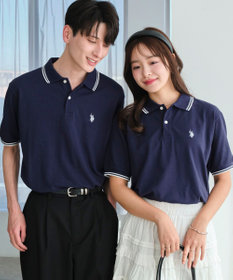 WEGO 【26年春夏新カラー登場/ユニセックス着用ITEM/SMLサイズ展開】U.S. POLO ASSN.別注ラインポロシャツ