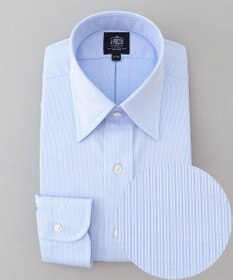 J.PRESS MEN 【PREMIUM PLEATS / 形態安定】スーピマコットンドビーストライプ シャツ/レギュラーカラー サックスブルー系1