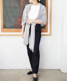 TOQUE 〈大草直子さんアドバイザー〉ウォッシャブルシルク×コットン大判ニット ストール