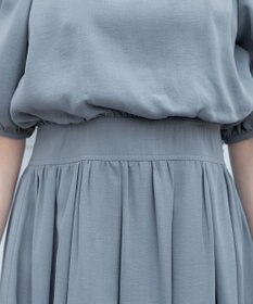 Tiaclasse 【洗える】麻調ギャザーワンピース