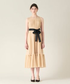 GRACE CONTINENTAL プリーツロングドレス