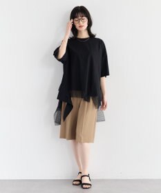 YECCA VECCA 【尾崎紗代子さん着用】タックハーフパンツ