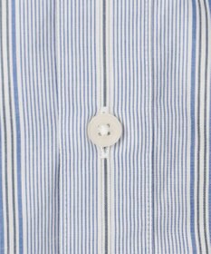 JOSEPH ABBOUD 【シルクブレンド】シルクコットンストライプバンドカラー シャツ