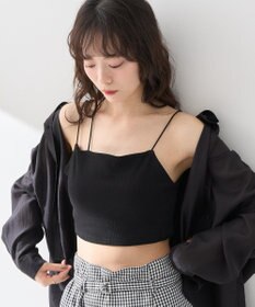 earth music&ecology アシメショルダーショートキャミソール