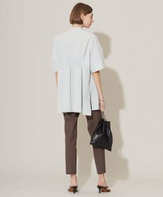 ICB 【洗える】ヴィンテージスパンブロード バンドカラーシャツ