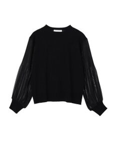 Green Parks プリーツ袖ニットプルオーバー