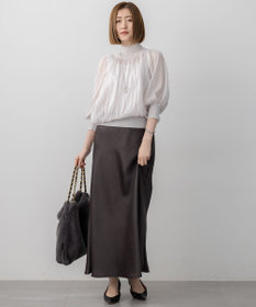 23区 【VERY11月号掲載/洗える】ヴィンテージダブルサテン ナロー スカート