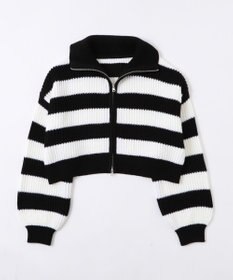 WEGO ダブルジップショートニットブルゾン