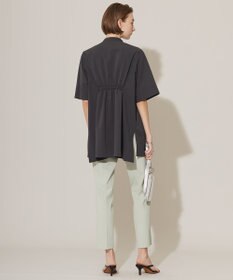 ICB 【洗える】ヴィンテージスパンブロード バンドカラーシャツ