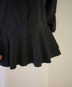 #Newans 【シワになりにくい/洗濯機可能】ダブルフリルヘムシャツ