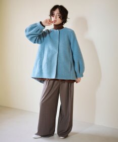 #Newans 【洗濯機可能】バックフレアショートコート