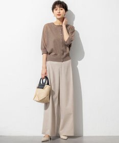 23区 S 【洗える】トリアセスラブストレッチ ワイド パンツ