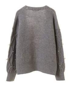 Green Parks パール付ケーブルニットカーディガン