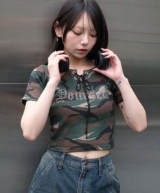 WEGO グラフィックレースアップちびT